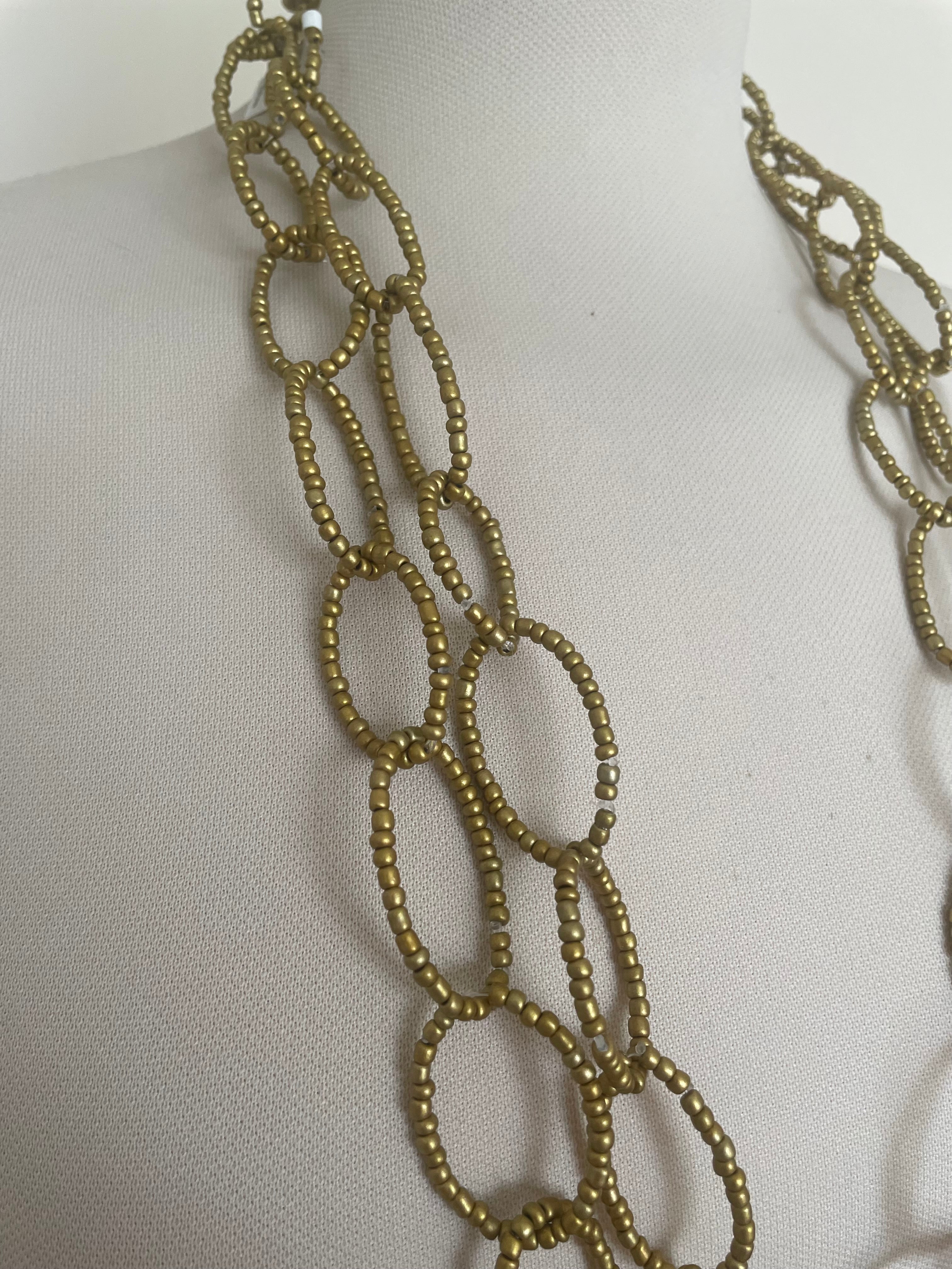Bead Chain Necklace - Gold