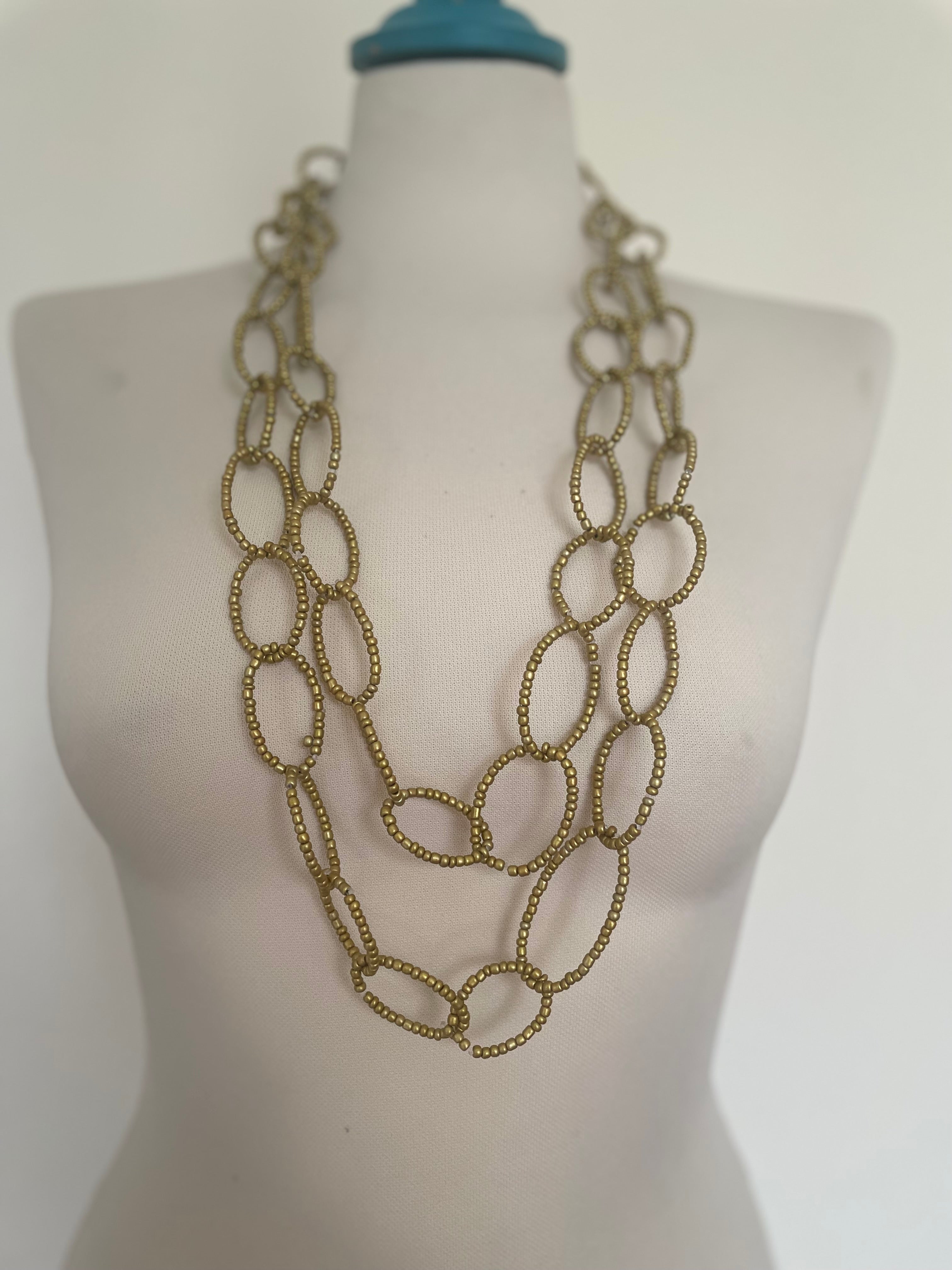 Bead Chain Necklace - Gold