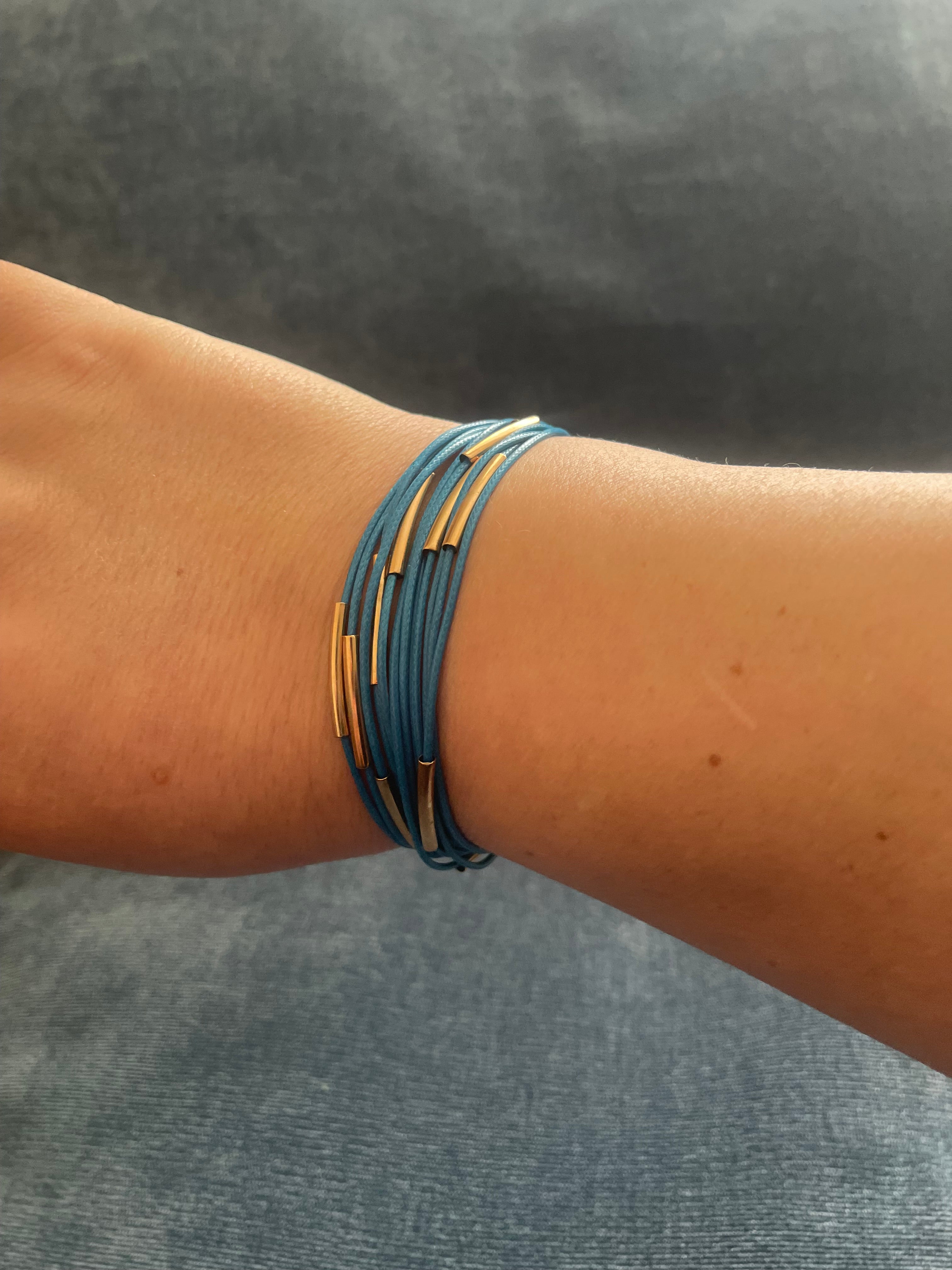 Strappy bracelet - Blue