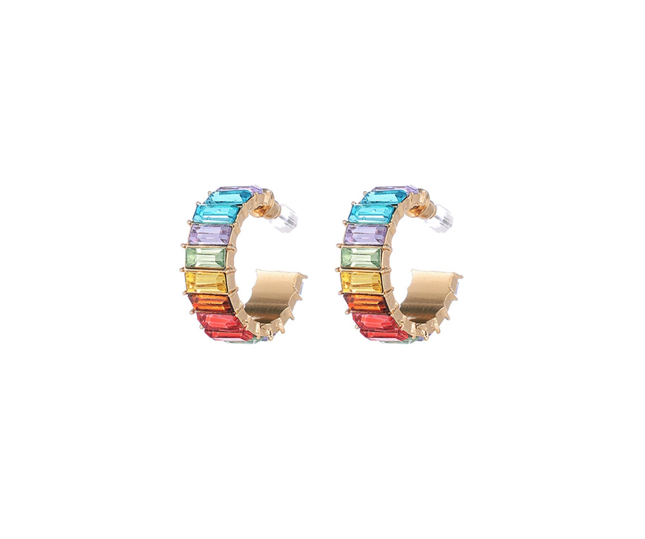 Rainbow Hoop Earrings - Liven Boutique