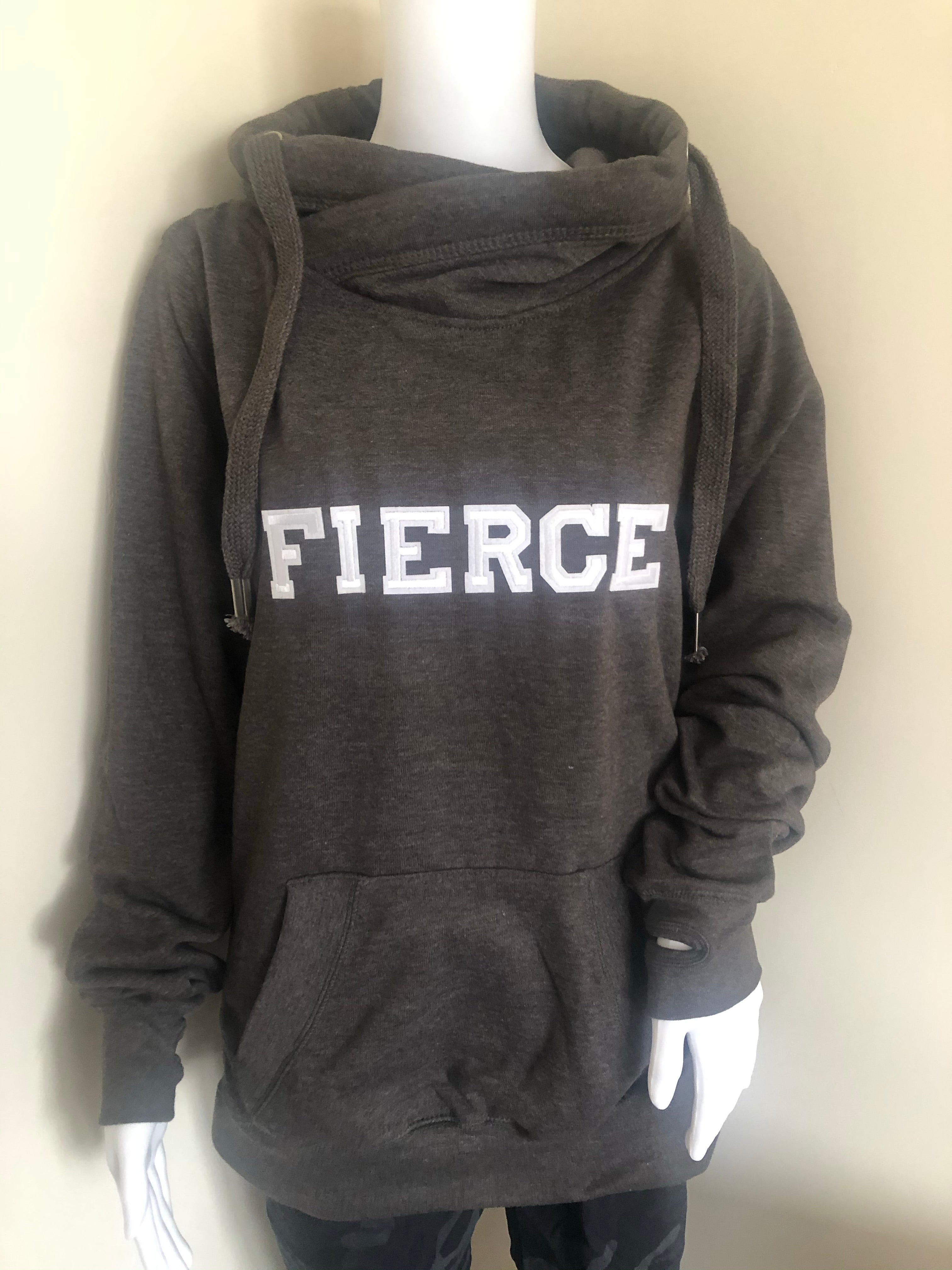 Liven MADE TO ORDER Crossover Neck Hoodie - CHARCOAL
